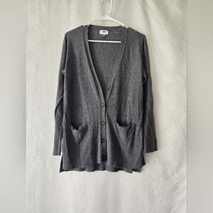 Gray Button-Up Women's Sweater